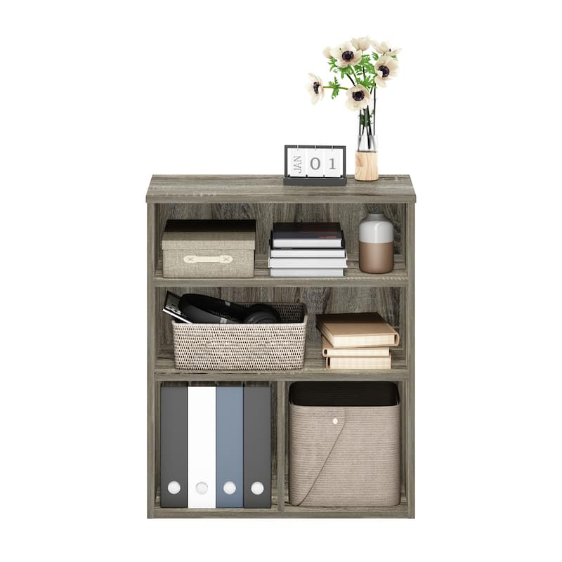 Furinno Pasir 3 Tier Display Bookcase - French Oak