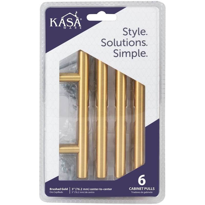 KasaWare K2943-6 Modern Pack of (6) - 3" Center to Center Sleek