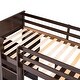 preview thumbnail 19 of 17, Twin Size Loft Bed with a Stand-Alone Bed, Wood Guardrail Bed with Desk and Storage Wardrobe