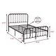 preview thumbnail 13 of 39, Alazyhome Sturdy Metal Platform Bed Frame