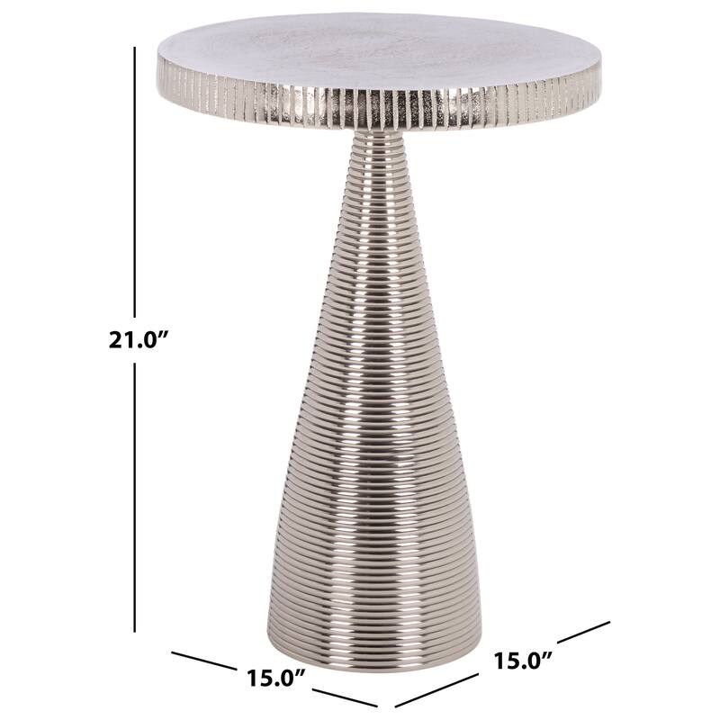 SAFAVIEH Mari Round Accent Table - 15 In. W x 15 In. D x 21 In. H - 15"W x 15"D x 21"H