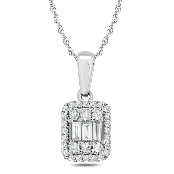 10k Yellow Gold Brown Diamond Frame Cluster Pendant 1/3 ct