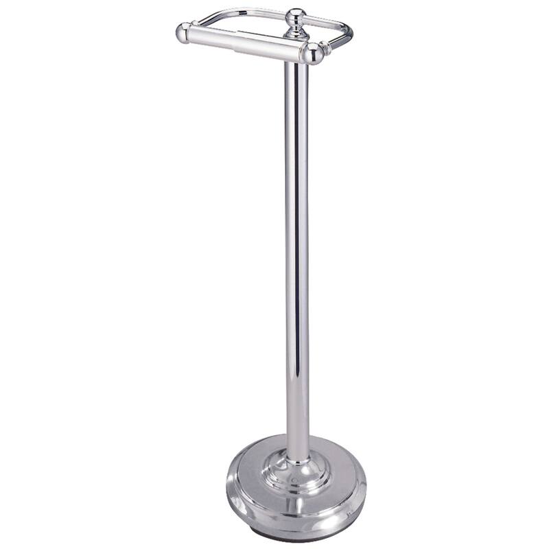 Vintage Freestanding Toilet Paper Holder - Polished Chrome - Polished Chrome