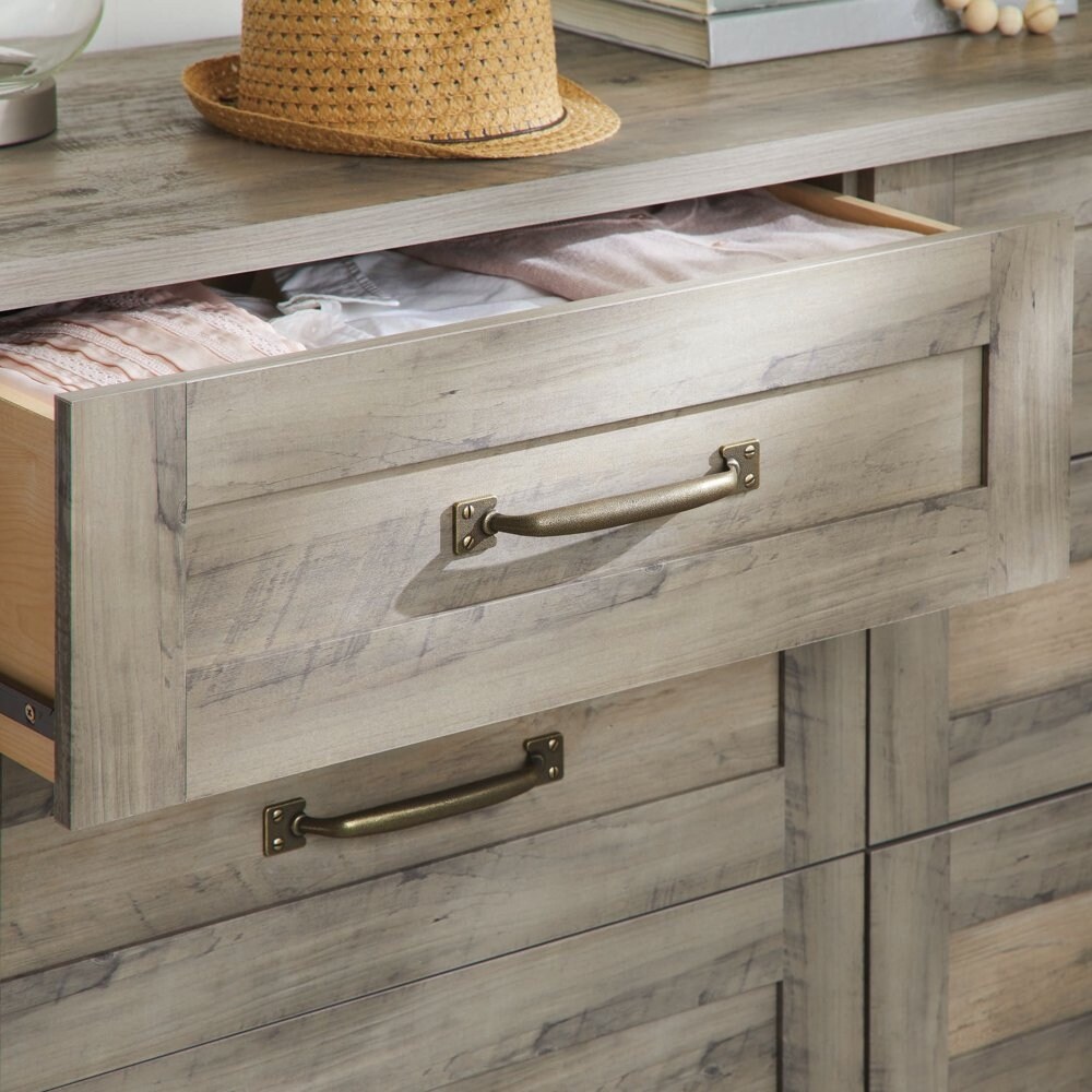 Modern Farmhouse 6 - Drawer Dresser, Rustic Gray Finish - Bed Bath & Beyond  - 37991805