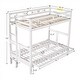 preview thumbnail 5 of 7, Twin over Full Bunk Bed, Convertible Down Bed, with Ladder and Guardrail