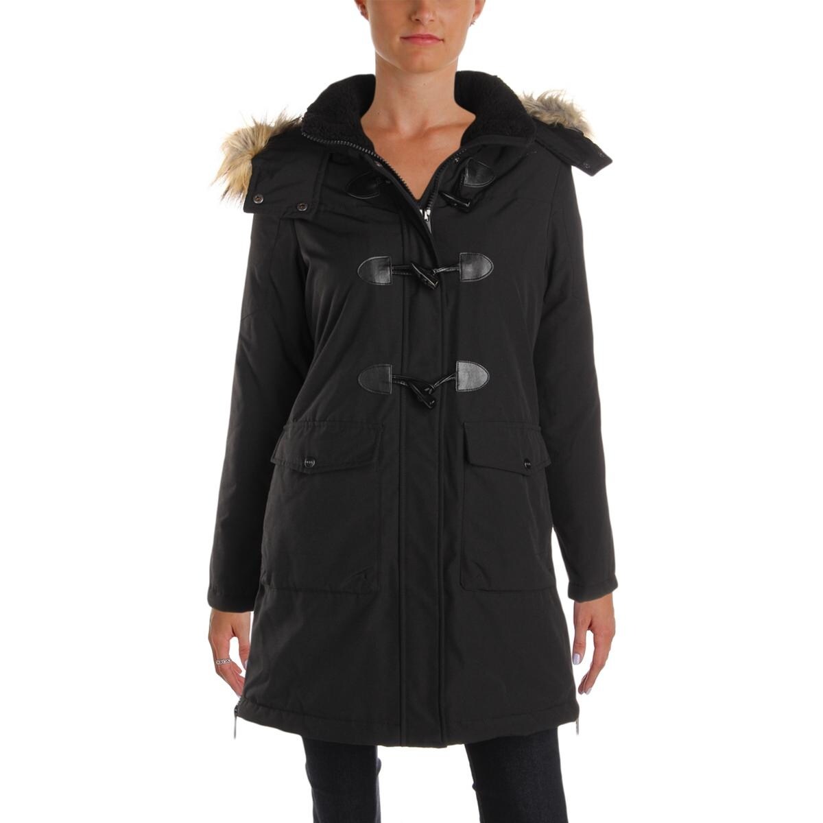 Shop Dkny Womens Parka Coat Winter Anorak Free Shipping Today