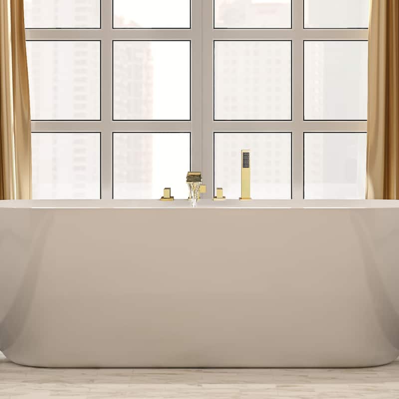 Altair Nairn Deck-Mount Roman Waterfall Tub Filler with Handshower