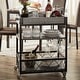 preview thumbnail 2 of 39, Myra Rustic Serving Cart with Wine Inserts and Removable Tray Top by iNSPIRE Q Classic