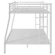 preview thumbnail 20 of 28, Metal Bunk Bed with Ladder and Guardrails, Cozy Sleeping Space, Full XL over Queen