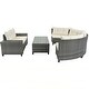 preview thumbnail 11 of 25, 8-pieces Outdoor Wicker Round Sofa Set, Half-Moon Sectional Sets All Weather