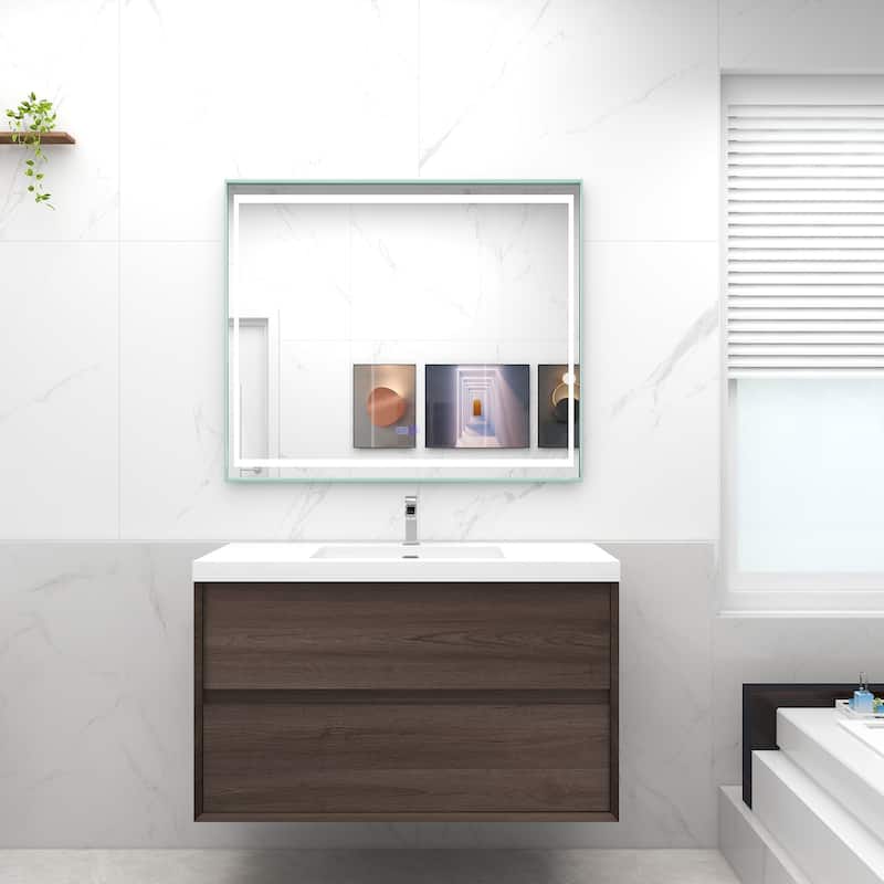Selina 42" Wall Mounted Vanity with Single Sink - 42