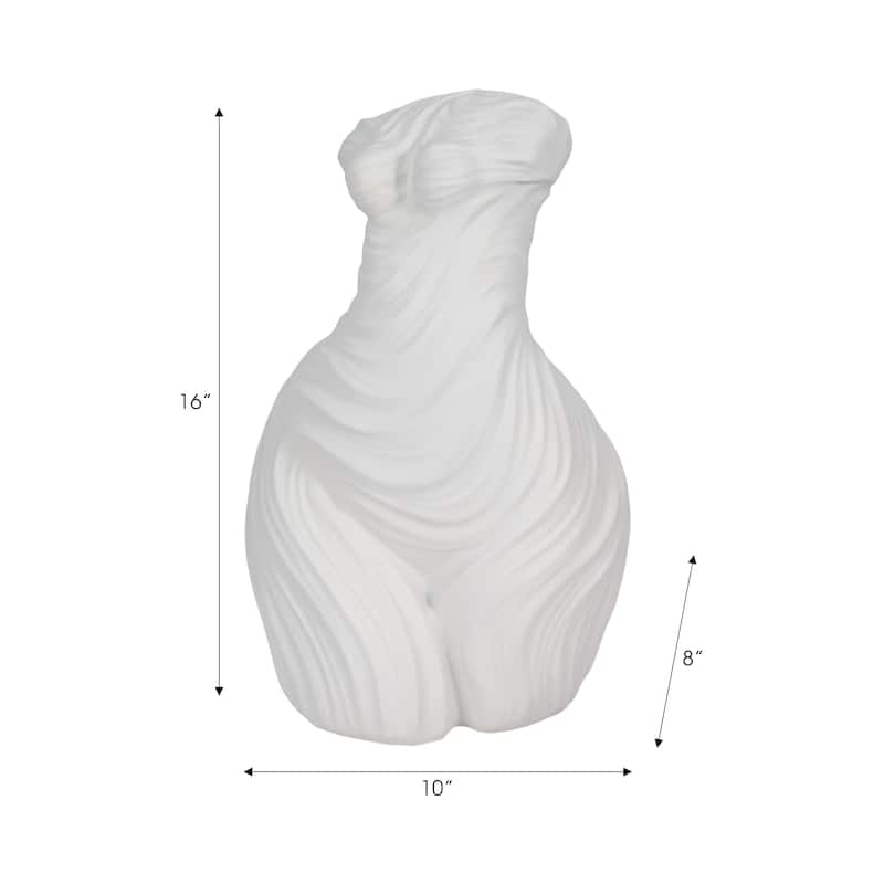 Abstract Female Torso Sculpture in Resin - Decorative Objects for Home Decor