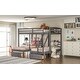 preview thumbnail 4 of 10, Elegant Full over Twin & Twin Triple Bunk Bed with 3 Drawers, Gray