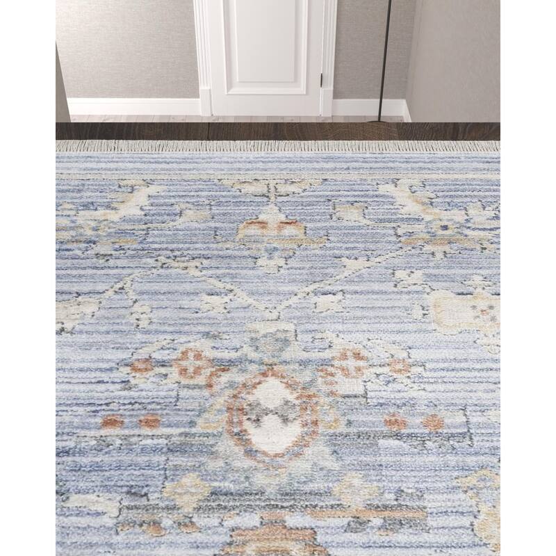 Leja Power Loomed Distressed Area Rug By HomeRoots - 12' Runner