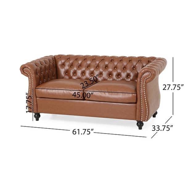 Silverdale Traditional Chesterfield Loveseat by Christopher Knight Home