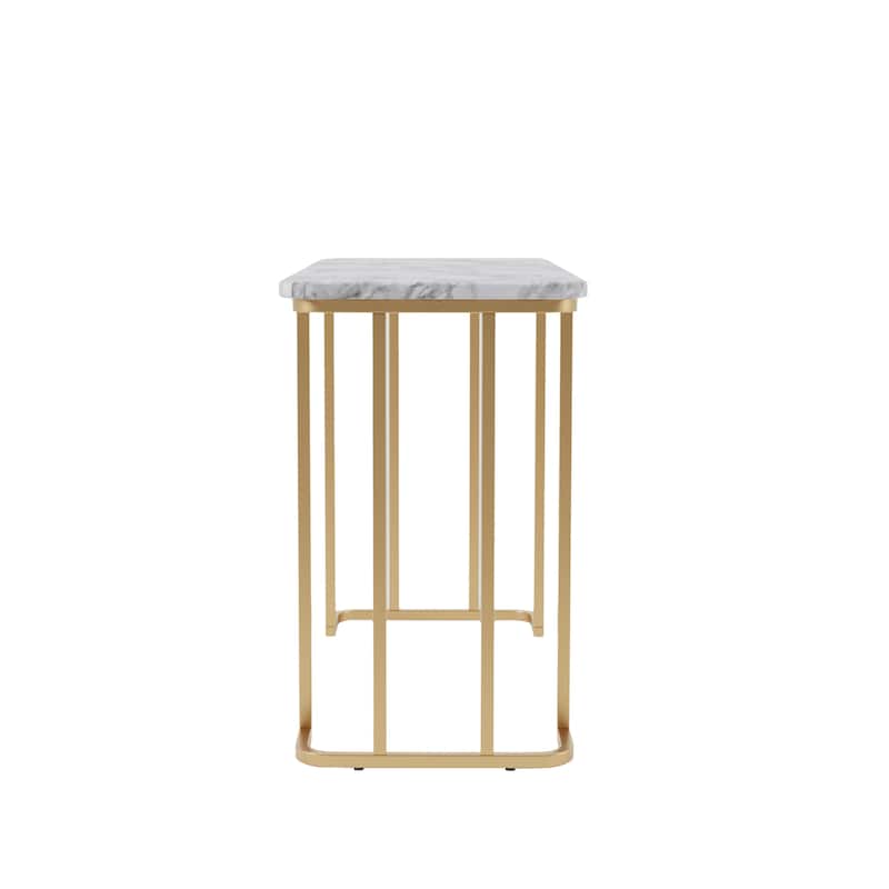Deeanne Contemporary 47-inch Faux Marble Sofa Table by Furniture of America