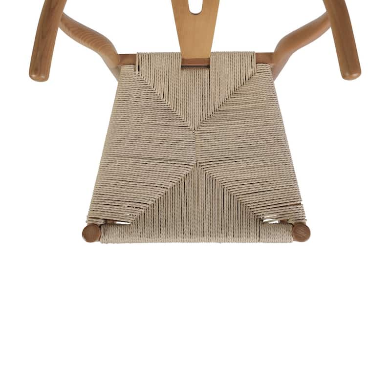 Commercial Y-Back Style Wood and Kraft Paper Stack Dining Chair - 22"D x 21.25"W x 29.75"H