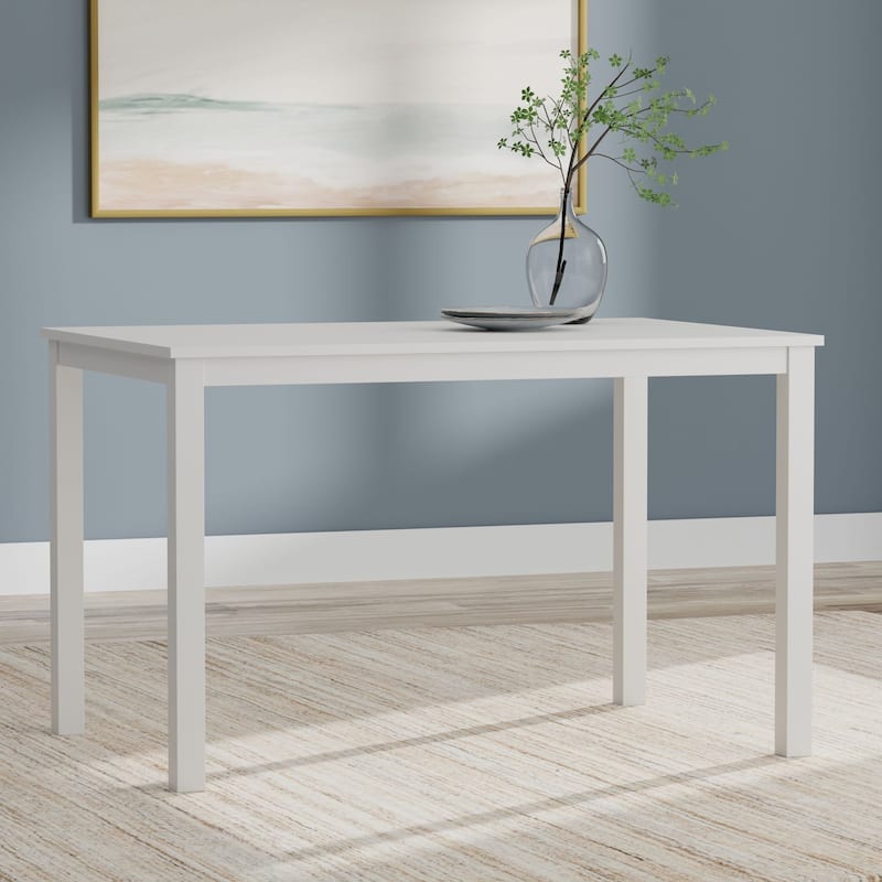 3-Piece Dining Set, 48" Rectangle Wood Table and Double X-Back Chairs