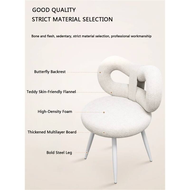 Fashion Art Leisure Chair Ergonomic Design with High-Density Foam Cushion.