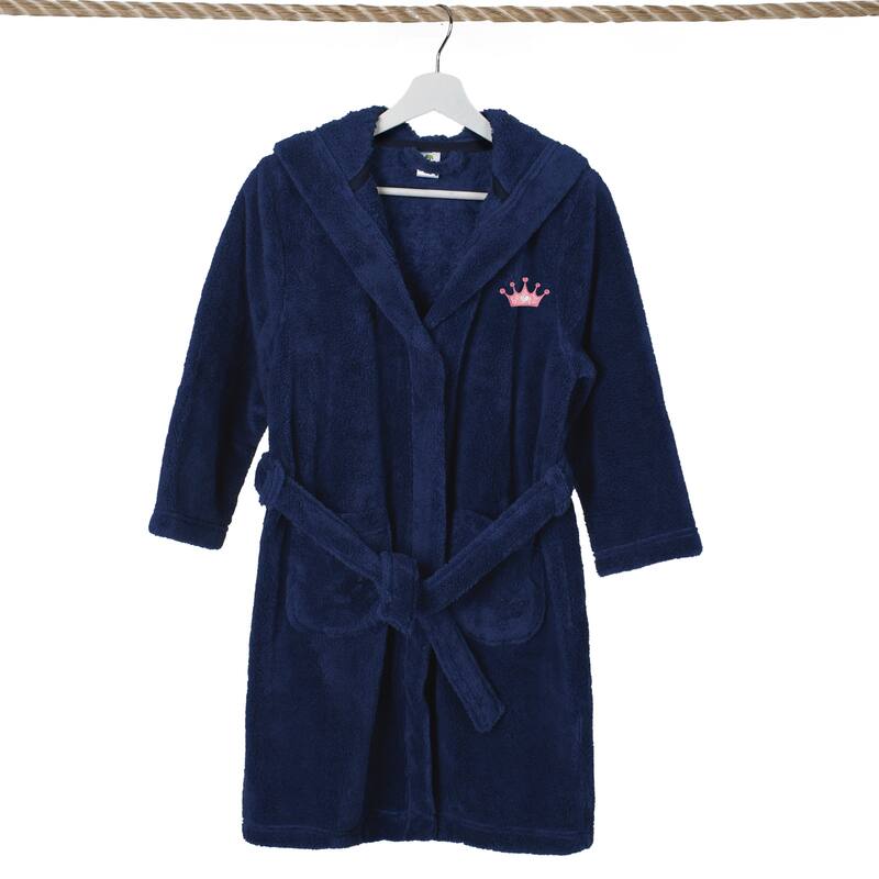 Sweet Kids 100% Polyester SUPER PLUSH Double Brushed Hooded Bathrobe - CROWN