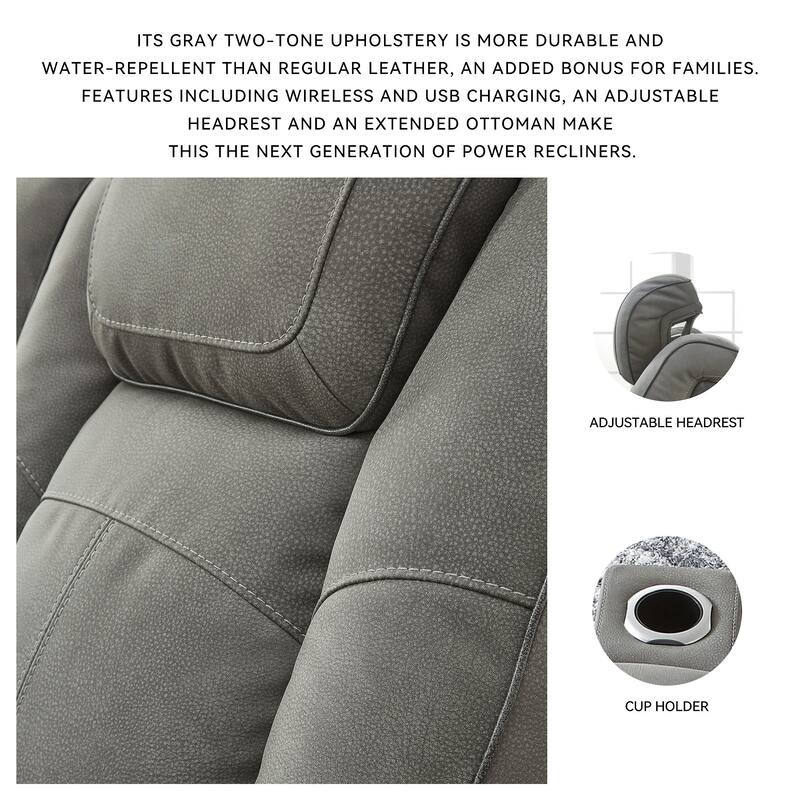 Next-Gen DuraPella Power Recliner with Adjustable Headrest