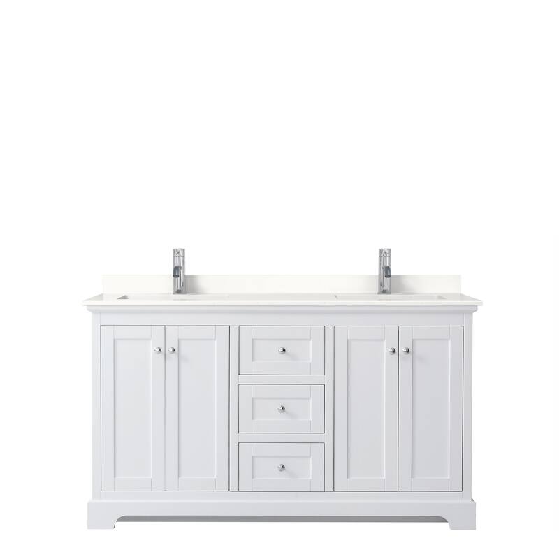 Avery 60-inch Double Vanity, Quartz Top