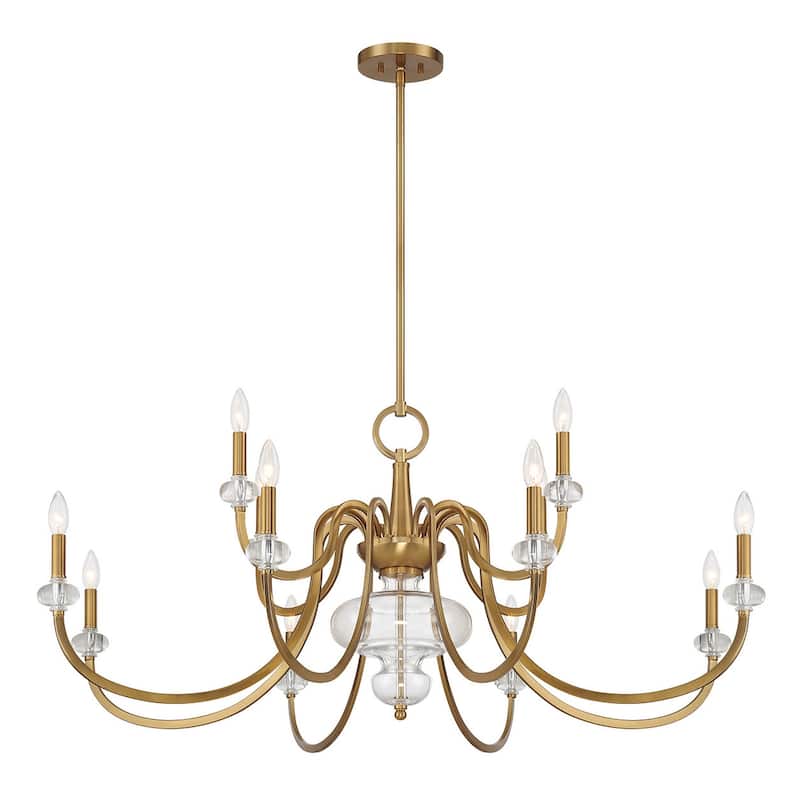 Savoy House 1-5803-12 Bergdorf 12 Light 50" Wide Taper Candle Style