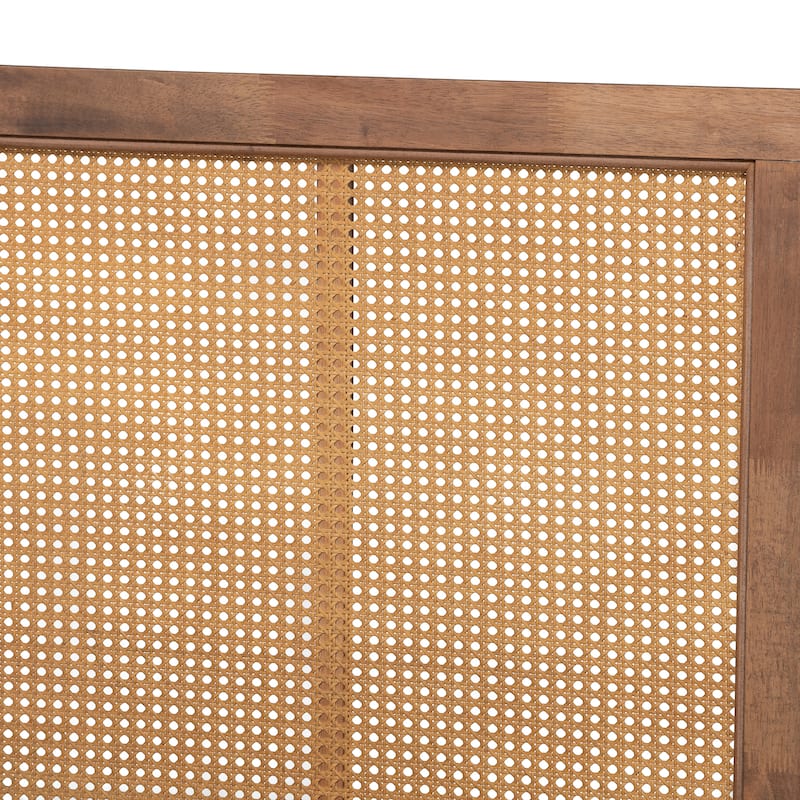 Malia Modern and Contemporary Synthetic Rattan Canopy Bed