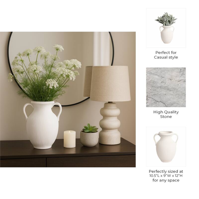 Stoneware Amphora Striped Weathered Jug