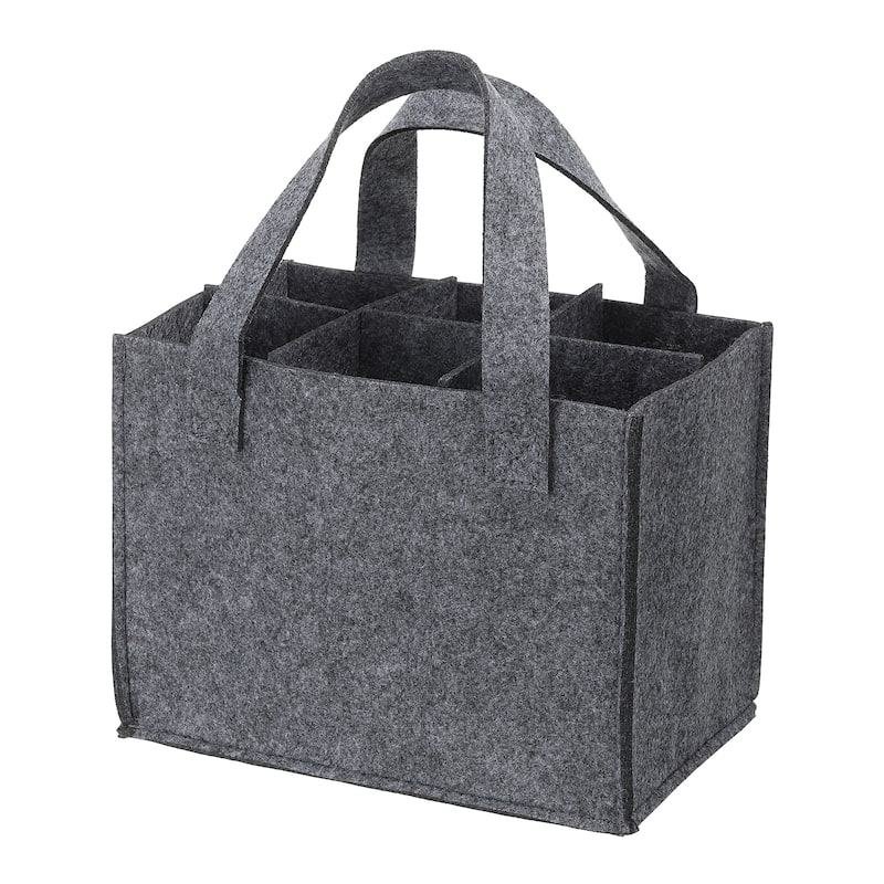 6 Bottle Wine Carrier Tote Bag, Wine Bottle Carrying Bag