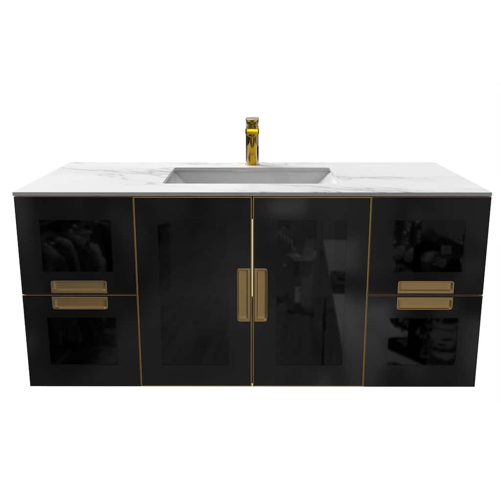 Solaria 48'' Wall Mounted Single Bathroom Vanity Set