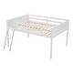 preview thumbnail 25 of 35, Wood Loft Bed with Ladder, Ladder Can Be Placed on The Left or Right