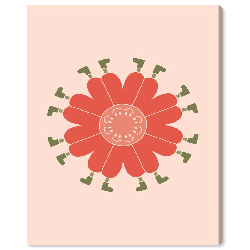 Walk in Floral Canvas by Art Remedy, Gallery Wrapped - 36" x 45"