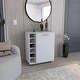 preview thumbnail 6 of 8, Wick Bar Cart with Integrated Wine Storage White