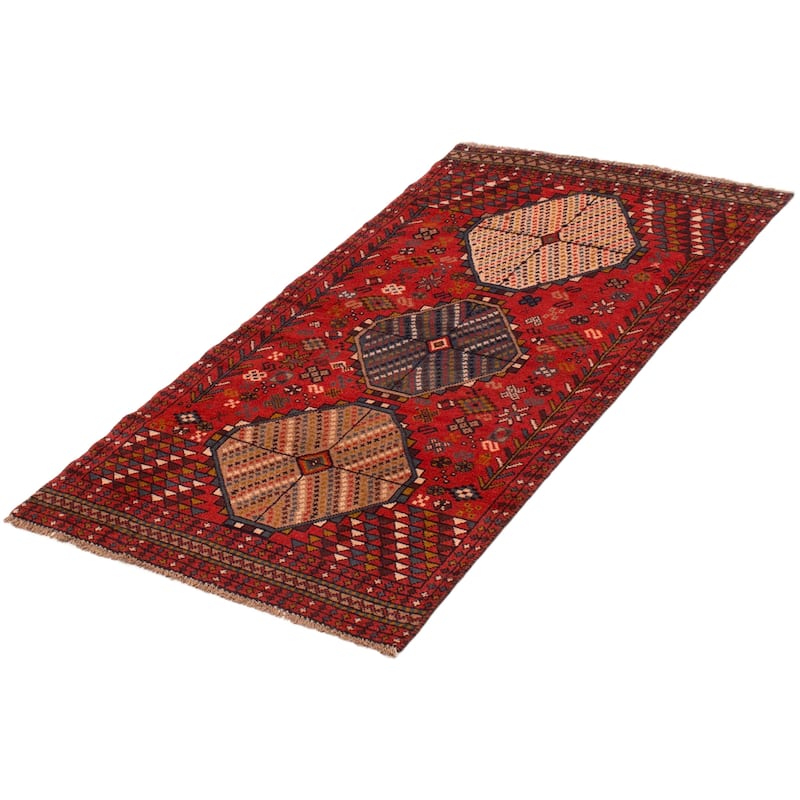 ECARPETGALLERY Hand-knotted Melis Vintage Red Wool Rug - 3'1 x 5'9