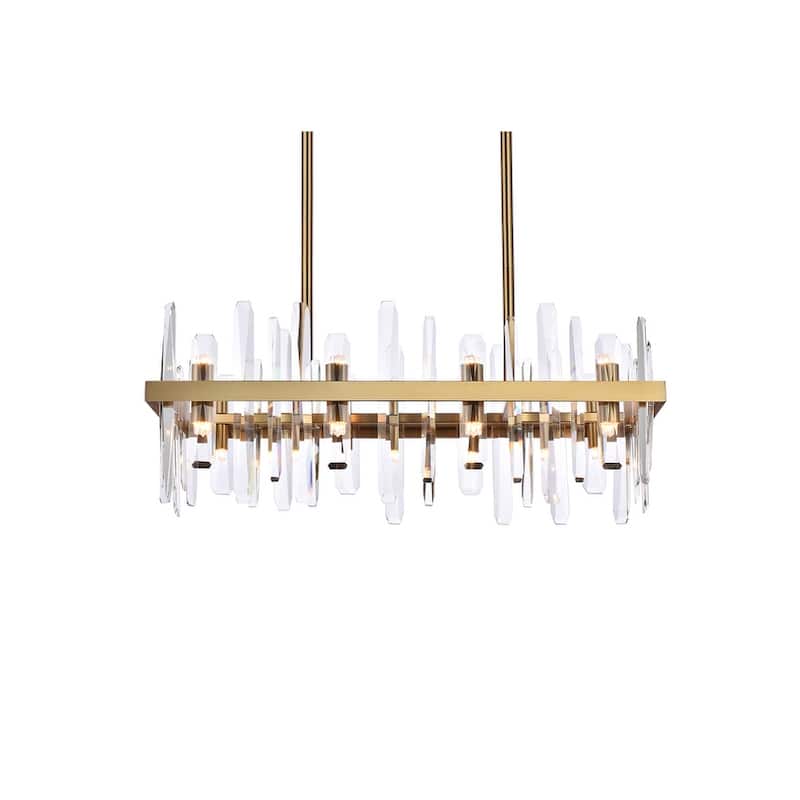 Indigo Home 30 inch crystal rectangle chandelier