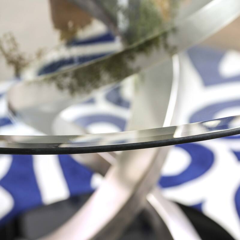 Sculpture I Contemporary Black Steel 5-Piece Round Dining Set by Furniture of America