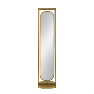 A&B Home Full Length Mirror with Metal Stand - Gold