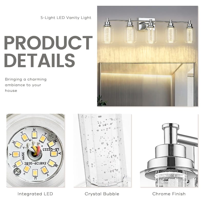23.4W 5-Light LED Vanity Lighting Fixture