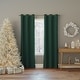 preview thumbnail 135 of 174, Sun Zero Hayden Energy Saving Blackout Grommet 1-Piece Curtain Panel, Single Panel 40" x 63" - Evergreen
