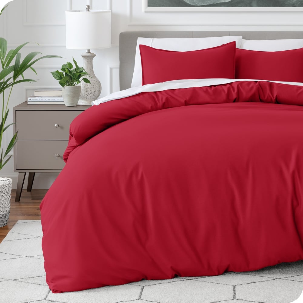 Bare Home Soft Hypoallergenic Microfiber Duvet Cover and Sham Set