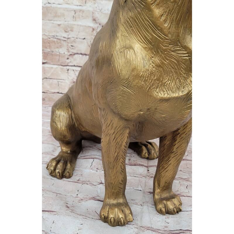 Life Size Jack Russell Terrier Dog Bronze Sculpture Statue Figure 19 Inches X 25 Inches