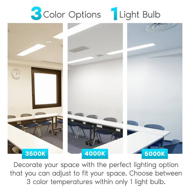 Luxrite 3FT T8 LED Tube Light, 12W=25W, 3 Color Option, Single and Double End Powered, 1560 Lumens, UL, DLC (4 Pack) - 4