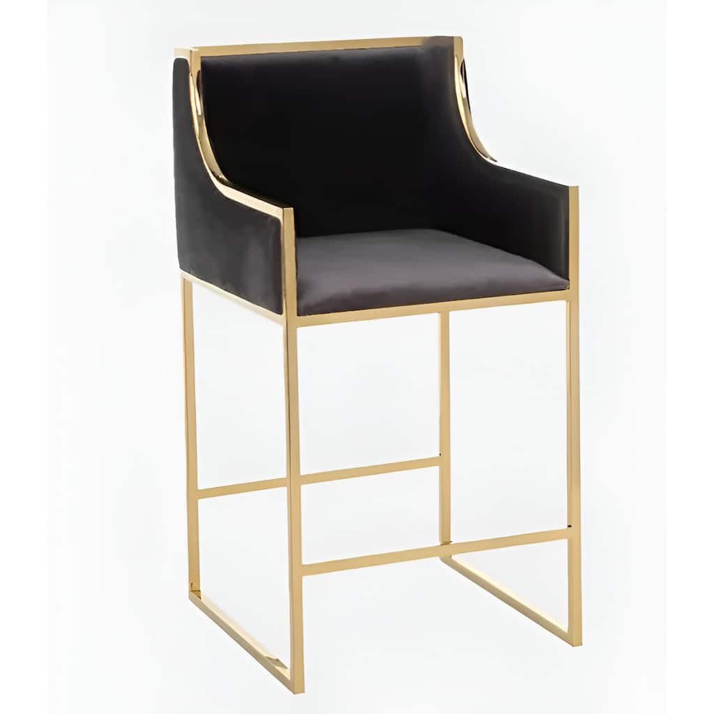 Modern Arm Black and GOLD Bella Stool BULK DEAL (Set of 3)