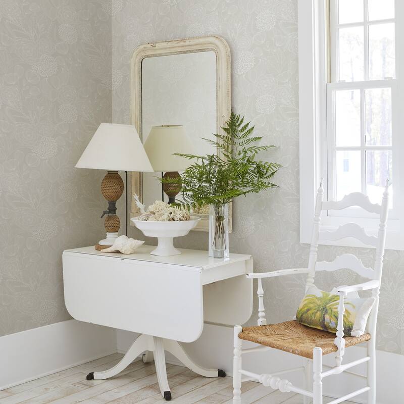 A-Street Prints Alannah Bone Bone Botanical Wallpaper