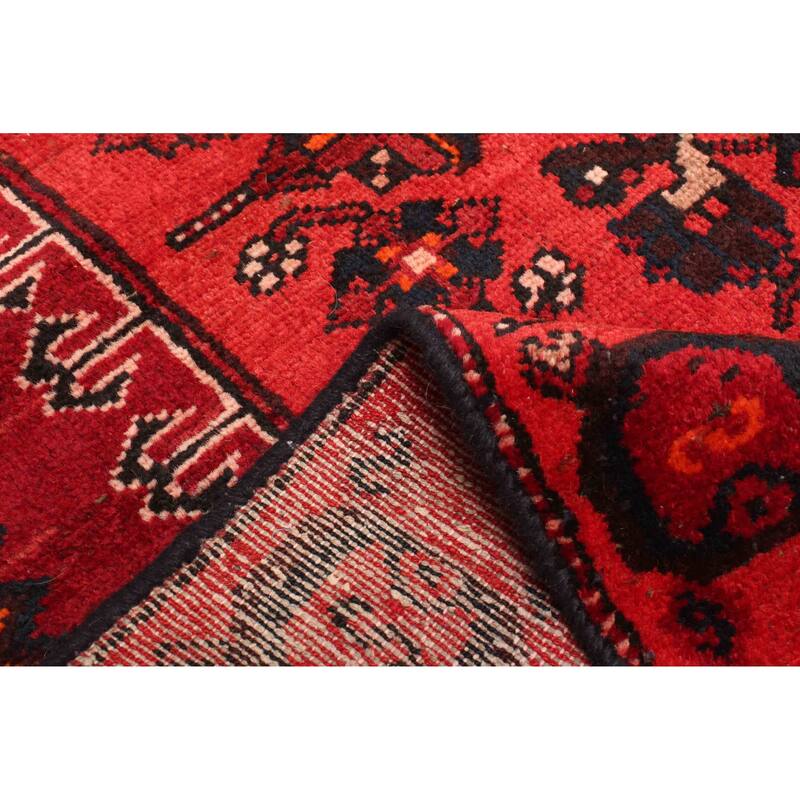 ECARPETGALLERY Hand-knotted Andelz Dark Red Wool Rug - 3'10 x 6'4
