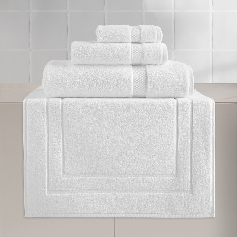Authentic Hotel and Spa Turkish Cotton Anovia Towel Set - With Oversized Bath Towel, Hand Towel, Washcloth, and Bathmat