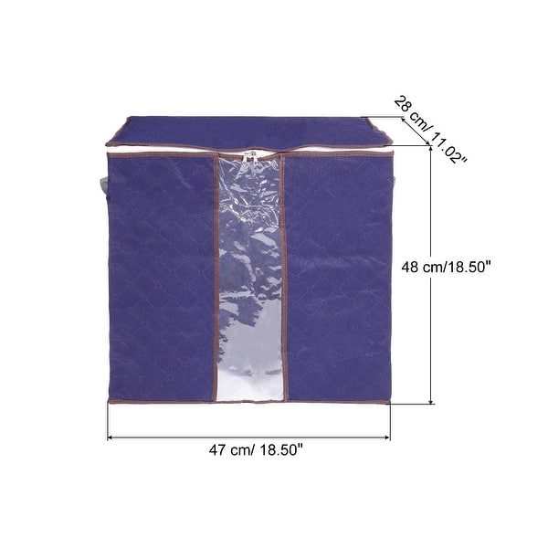 dimension image slide 1 of 5, Clothes Storage Bag Foldable Storage Bin Closet Organizer 3pcs