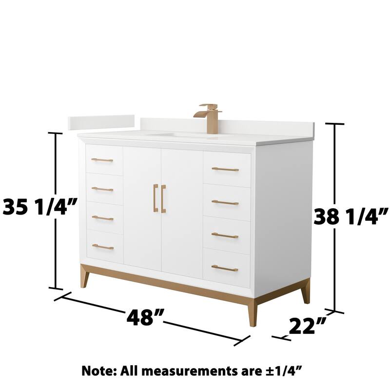 Wyndham Collection WCH818148S-QTZ-UNSMXX Amici 48" Free Standing