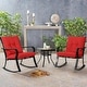 preview thumbnail 21 of 24, Solaura 3-piece Outdoor Patio Rocking Chairs Conversation Bistro Set